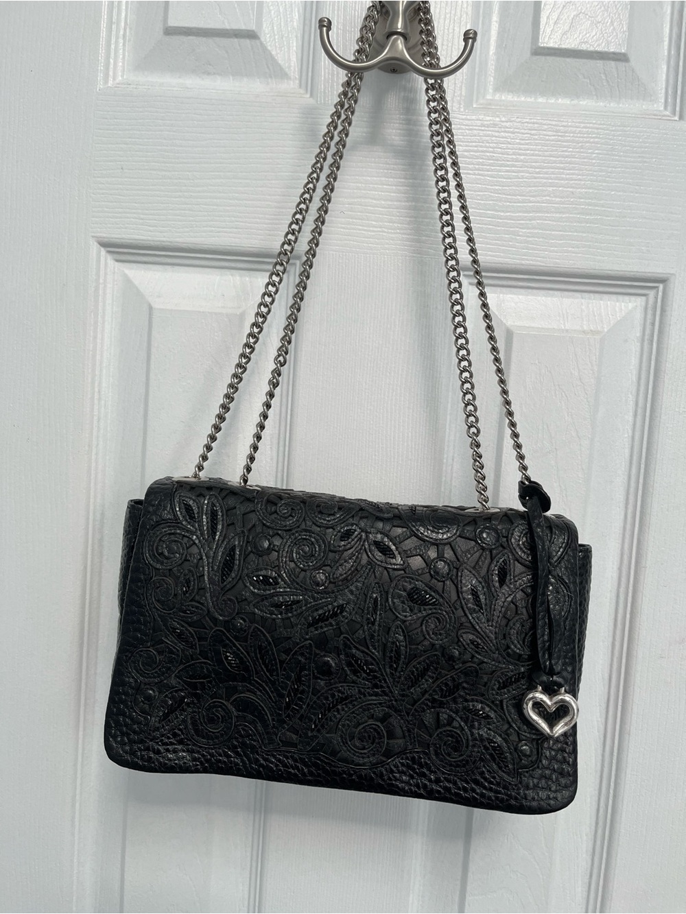 BRIGHTON MASTERPIECE COLL CATCH THE MOON LUNA CROSSBODY SHOULDER BAG BLACK - Picture 3 of 16